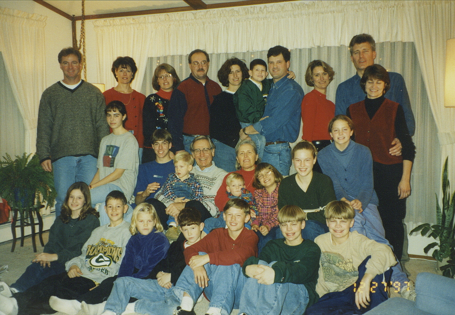 The Lettenberger family gathered together at Christmas